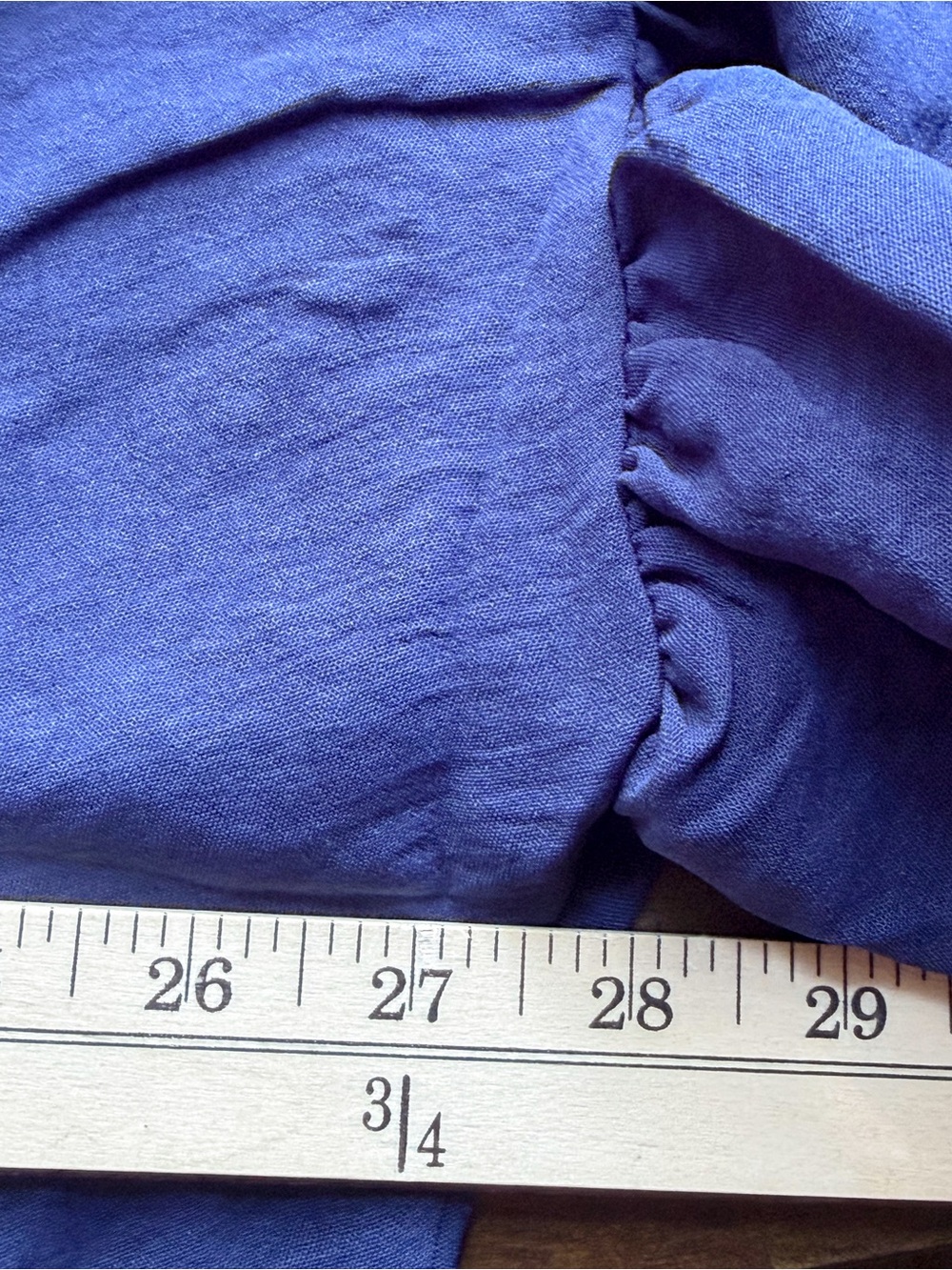 Andree by Unit 1X Navy Blue V Neck Ruffle Sleeve Babydoll Blouse Preppy NWT - Picture 5 of 7